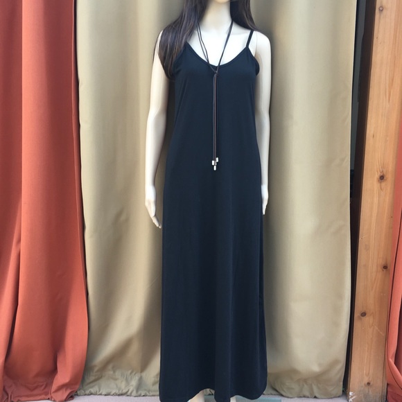SOLID MAXI DRESS WITH POCKETS last one - Picture 3 of 7